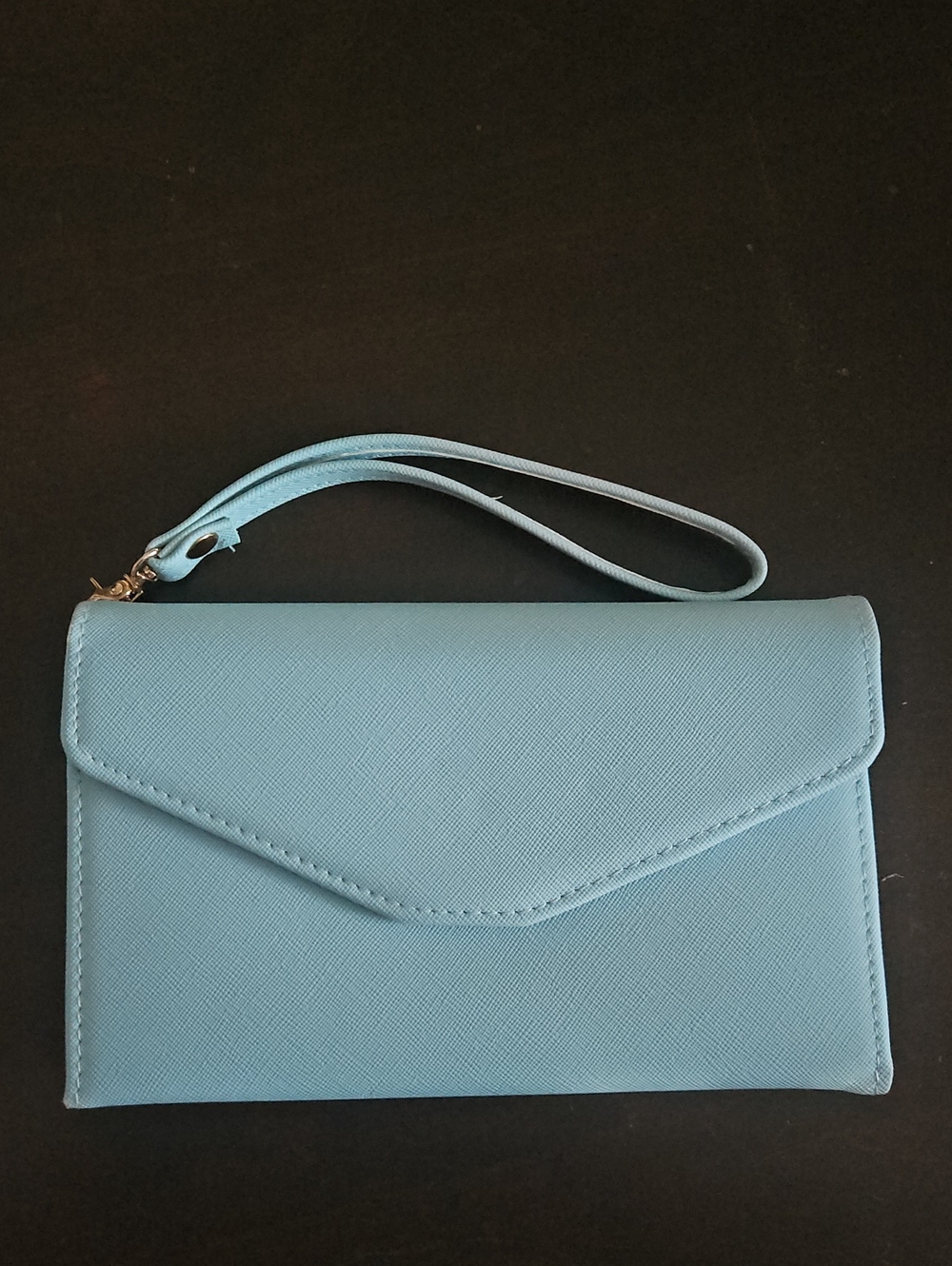 Travel Wallet in Sky Blue with Detachable Strap